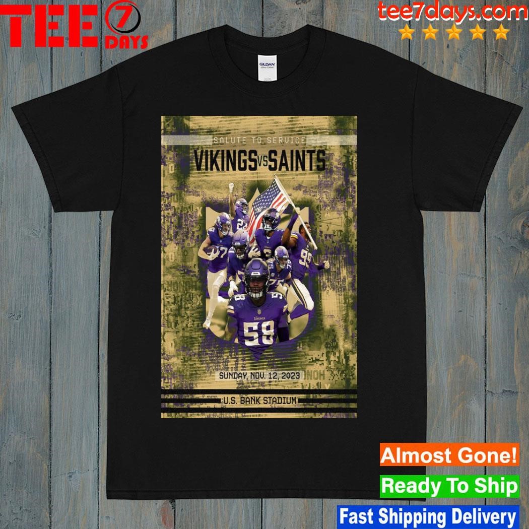 Saints vs. Vikings Nov 12, 2023 Game Day Poster shirt