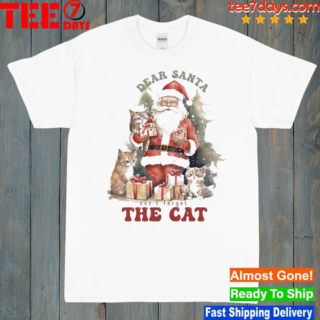 Santa Claus and cats dear santa don't forget the cat christmas shirt