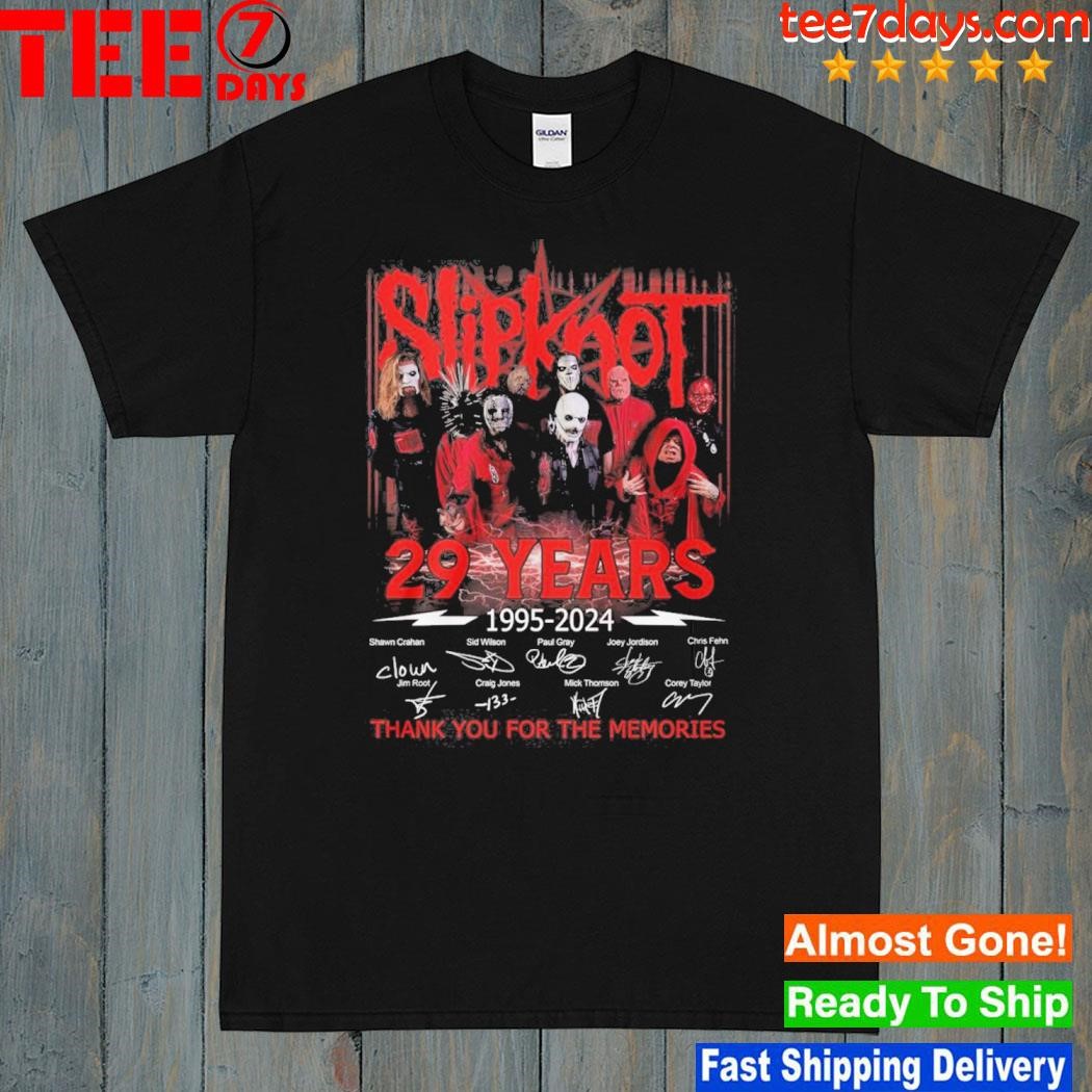 Slipknot 29 years 1995-2024 thank you for the memories shirt