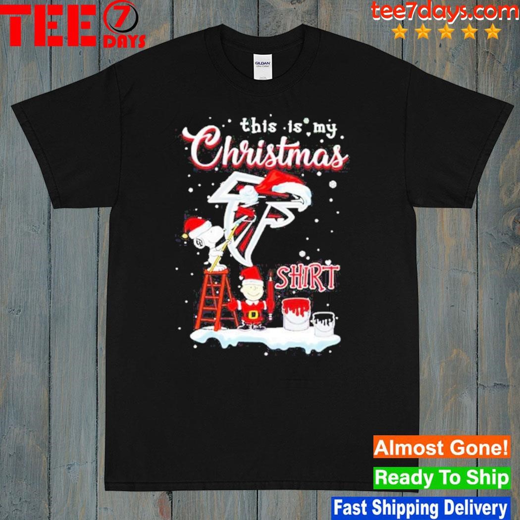 Snoopy and Charlie Brown NFL Atlanta Falcons This Is My Christmas T-Shirt