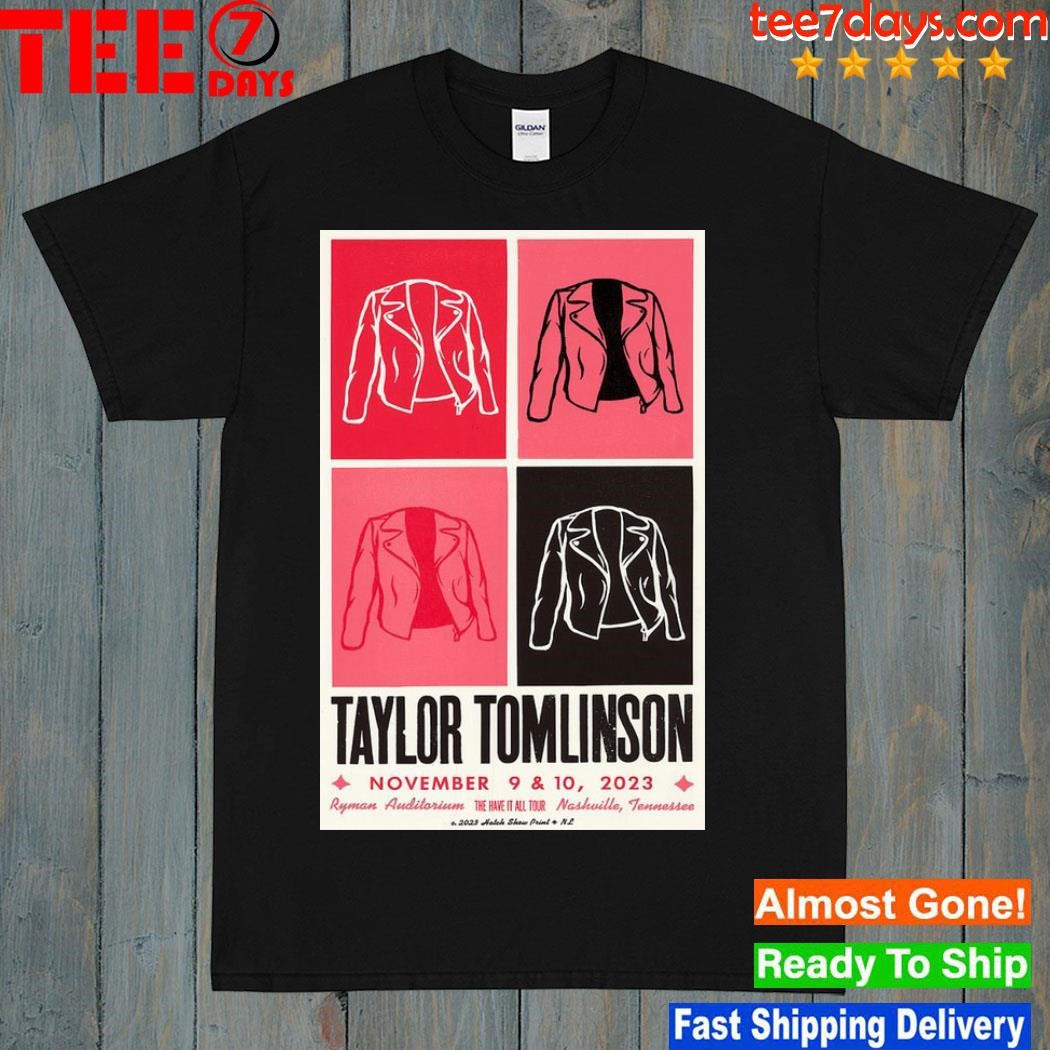 Taylor Tomlinson 2023 Nashville, TN Poster shirt