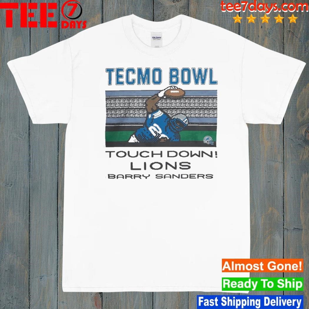 Tecmo Bowl Lions Barry Sanders Homage Shirt