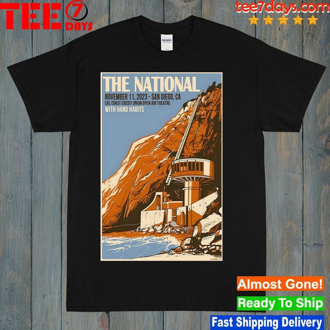 The National November 11, 2023 Cal Coast Credit Union Open Air Theatre San Diego, CA Poster shirt
