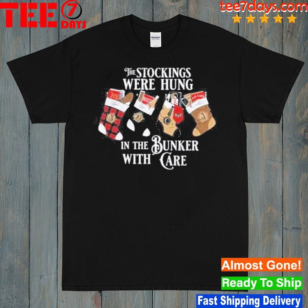 The Stockings Were Hung In The Bunker With Care Christmas Vintage Funny shirt