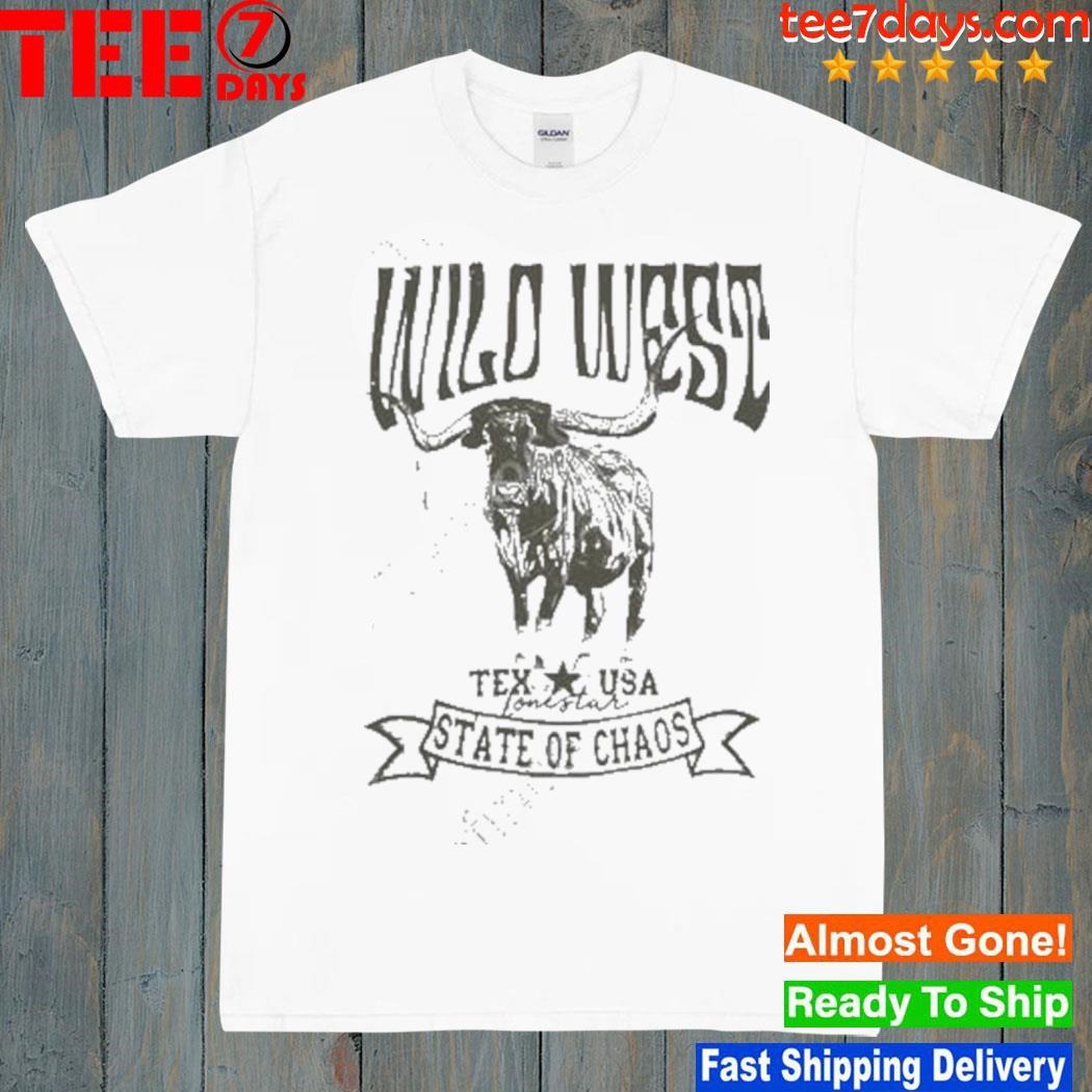 Wild West Longhorn Texas Usa Lonestar State Of Chaos Shirt
